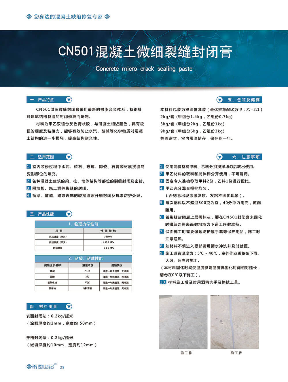 CN501混凝土微細裂縫封閉膏