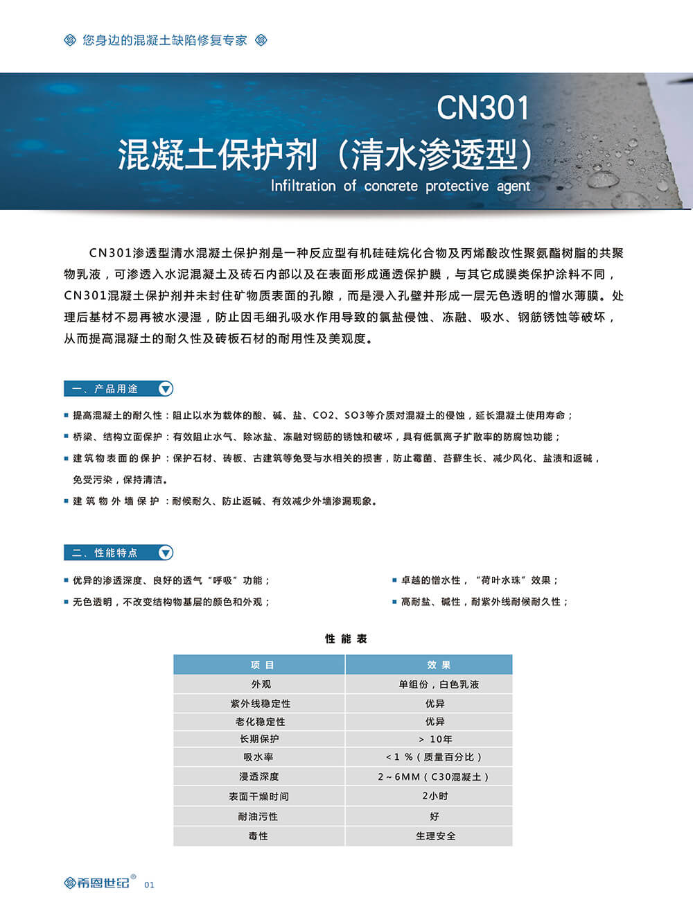 CN301混凝土保護(hù)劑（清水滲透型）2